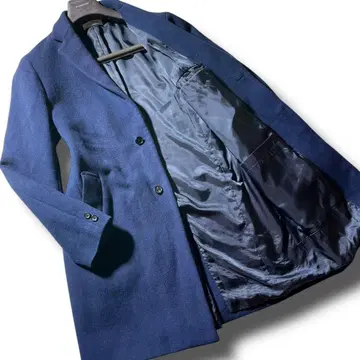 [ 레어 사이즈 ] 유나이티드 애로우즈 솔리드 멜톤 체스터 코트