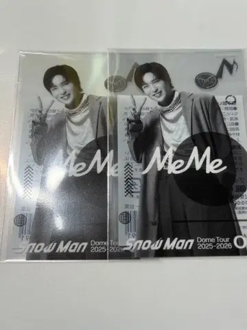 SnowMan Dome Tour ON 메구로 렌 클리어 스티커 2장 세트