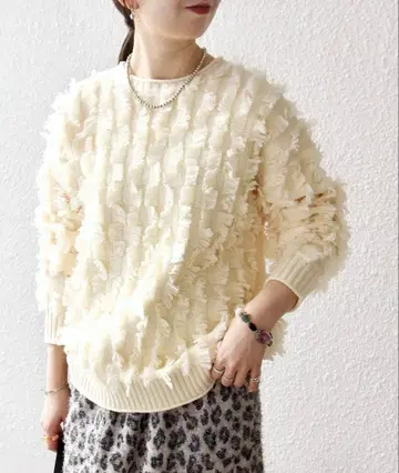 SHIPS any 프린지 디자인 니트