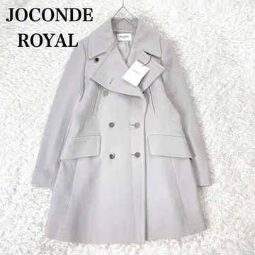 미사용 JOCONDE ROYAL 더블 브레스트 코트 피코트 미들 기장