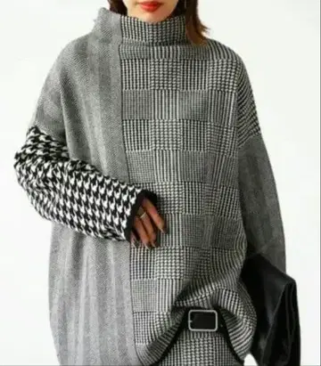 가을/겨울 상의 화이트 블랙 프리 사이즈