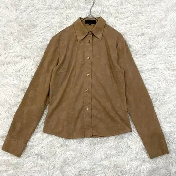 언타이틀 UNTITLED 긴팔 블라우스 M 브라운 계열 올 패턴 일본제