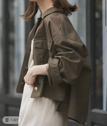 밀리터리 크로스오버 셔츠 블루종