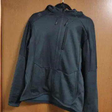 다크 그레이 풀 집업 후드 부착 후드티