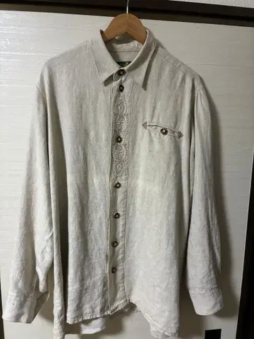 LINNER 베이지 긴팔 셔츠