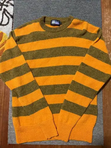 퍼스트 다운 오렌지 그린 스트라이프 L