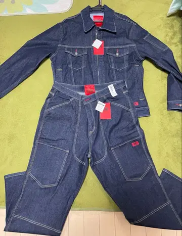 데님 자켓 & 팬츠 세트 LL 사이즈