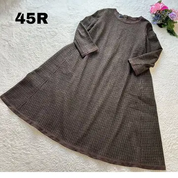 [ 새상품급 ] 45R 면울 자카드 원피스 하운드투스