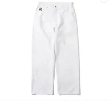 Younger Song 화이트 워크 팬츠 헤드폰 자수