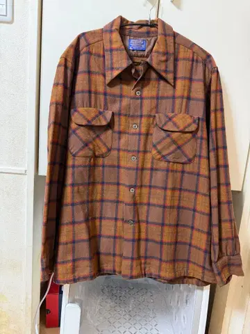 70s PENDLETON 펜들턴 보드 셔츠 XL 울 셔츠