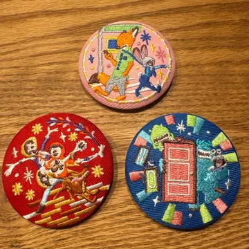 디즈니 자수 캔뱃지 3개 세트