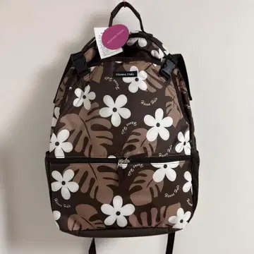 Hanna Hula 하와이안 플라워 무늬 백팩 테니스 라켓 백