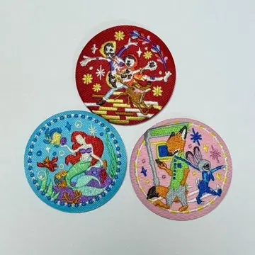 디즈니 캐릭터 자수 캔뱃지 비스킷 2 디즈니