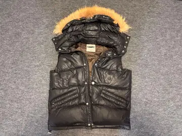 CAMP7 블랙 다운 베스트 S 사이즈