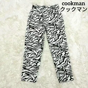 cookman 쿠크만 셰프 팬츠 제브라 화이트 블랙 이지 팬츠 M 사이즈
