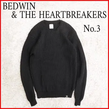 베드윈 No.3 니트 스웨터 울 블랙 블랙