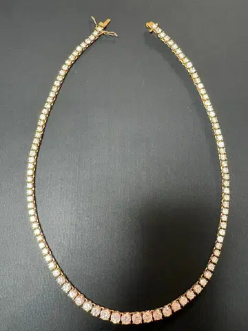 재인하! 테니스 목걸이 스와로브스키 스톤 실버925