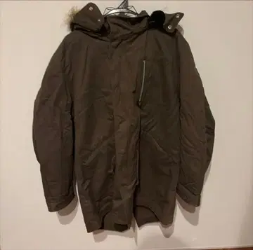 퍼 후드 모즈 코트 4L 카키