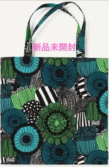 마리메꼬 토트백 미니 시이루트라푸할타 그린 멀티 컬러 새상품