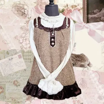 y2k axes femme 튜닉 벨로아 푸들 니트 모리걸