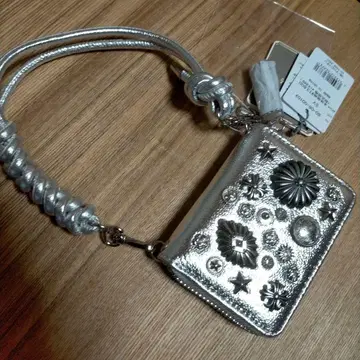 페르케 perche 멀티 스터드 아코디언 주름 참 지갑 숄더