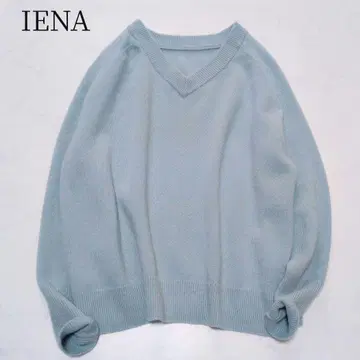 IENA 캐시미어 혼방 AQUA V넥 풀오버 포근한 니트 색스