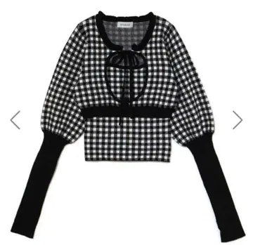 bubbles 오픈 넥 니트 앙상블