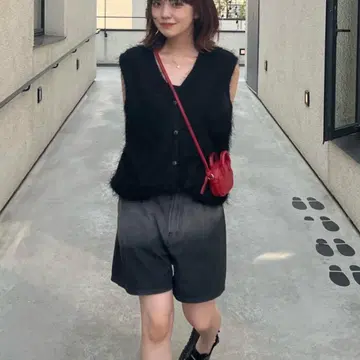 shesame 그라데이션 가공 데님 숏팬츠