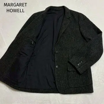 새상품급 MARGARET HOWELL 트위드 자켓 그레이 사이즈 2