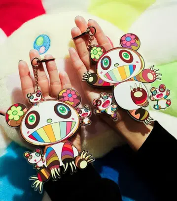 2종 세트 신상 무라카미 다카시 팬더 러버 키링 카이카이키키