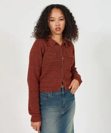 테이프얀 미니 옷깃 가디건 TINA: JOJUN