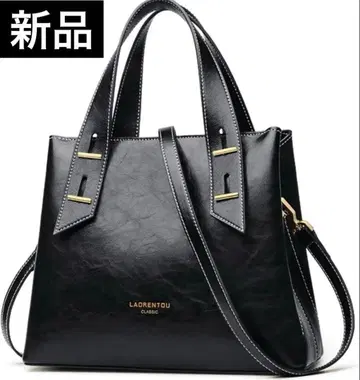 [LAORENTOU] 핸드백 숄더백 블랙 A4 2way 멋스러운