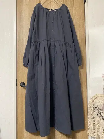 USED 사만사 모스모스 리본 포함 전후 2WAY 원피스 차콜 그레이