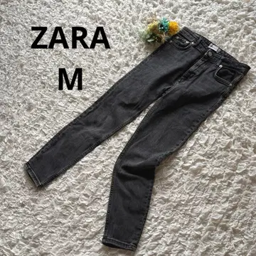 자라 데님 팬츠 청바지 슬림 레그 스키니 스트레치 블랙 M 컨디션 최상