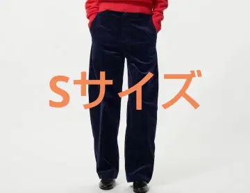 유니클로 코듀로이 커브 팬츠 긴 길이 s 네이비