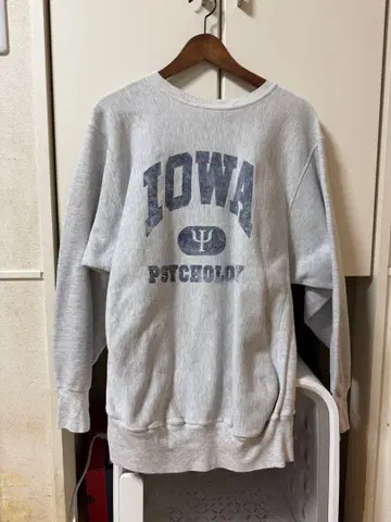 90S 자수 택 챔피온 리버스 위브 IOWA XL 잉크 프린트 3단