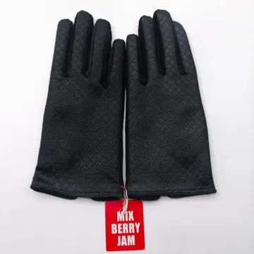 새상품 돈피 천연 가죽 크로다 가죽 체크 장갑 블랙 블랙 컬러 피그스킨