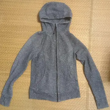 룰루레몬 그레이 후드 부착 후드티