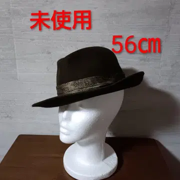 (56cm) 이탈리아제 중절모 울 햇 브라운 신사 햇