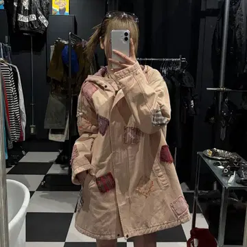 Pinkhouse 핑크하우스 초귀여운 모즈 코트 후드 핑크