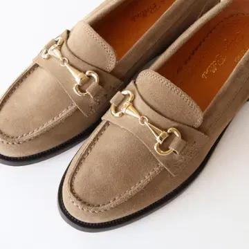 DIEGO BELLINI 비트 로퍼 스웨이드 베이지