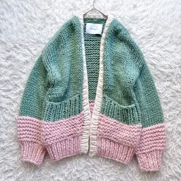 SANSeLF 산세르프 손뜨개질 니트 볼레로 가디건 로우 게이지