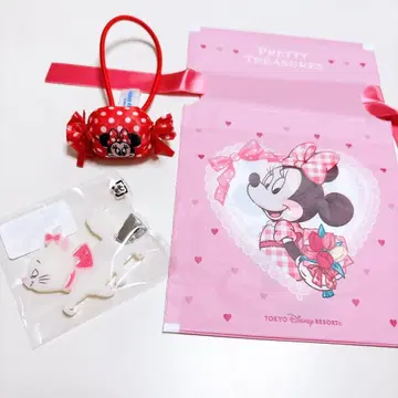 프리티 보물 마리 헤어 클립 미니 머리끈 디즈니랜드