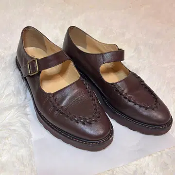 다크 브라운 가죽 스트랩 로퍼