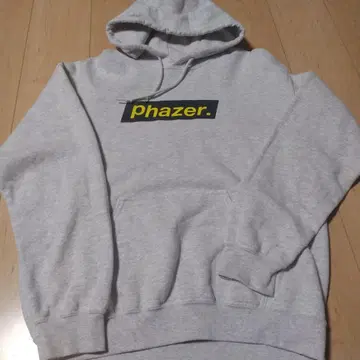 phazer. 그레이 후드 부착 후드티 M