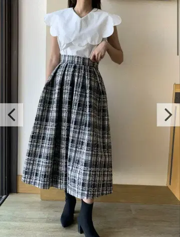 birthdaybash KIRA 트위드 체크 스커트