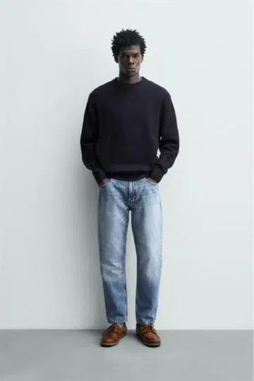 ZARA 블랙 코튼 니트 M