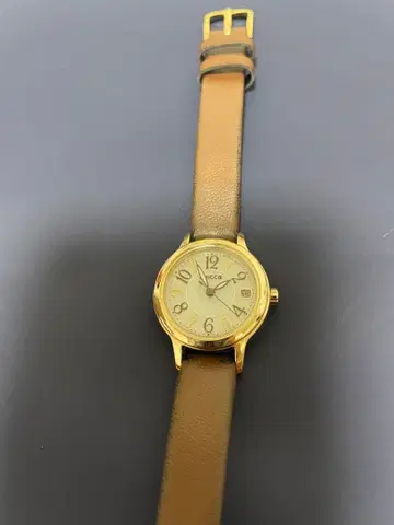 wicca 손목시계 골드/브라운 생산 완료 모델 솔라텍 레어 새상품급