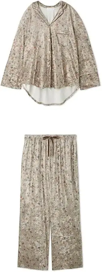 [스나이델 홈] SNIDELHOME 크러쉬 벨로아 소재 상하의 세트