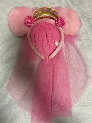 미니 마우스풍 핑크 머리띠